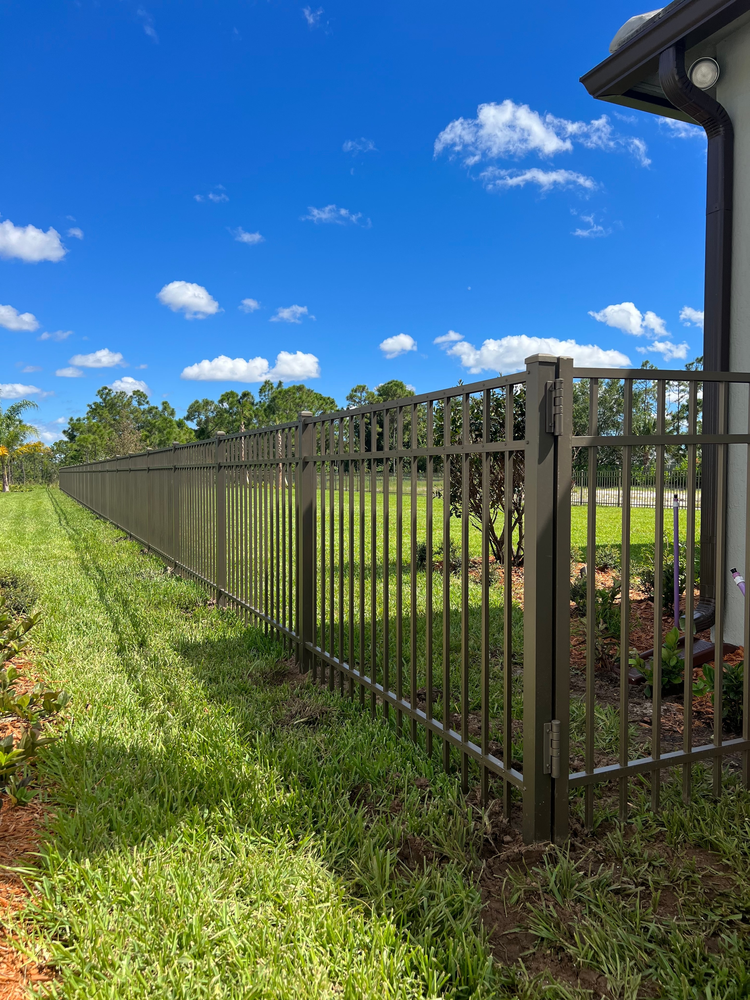 Ornamental aluminum fence at residential home